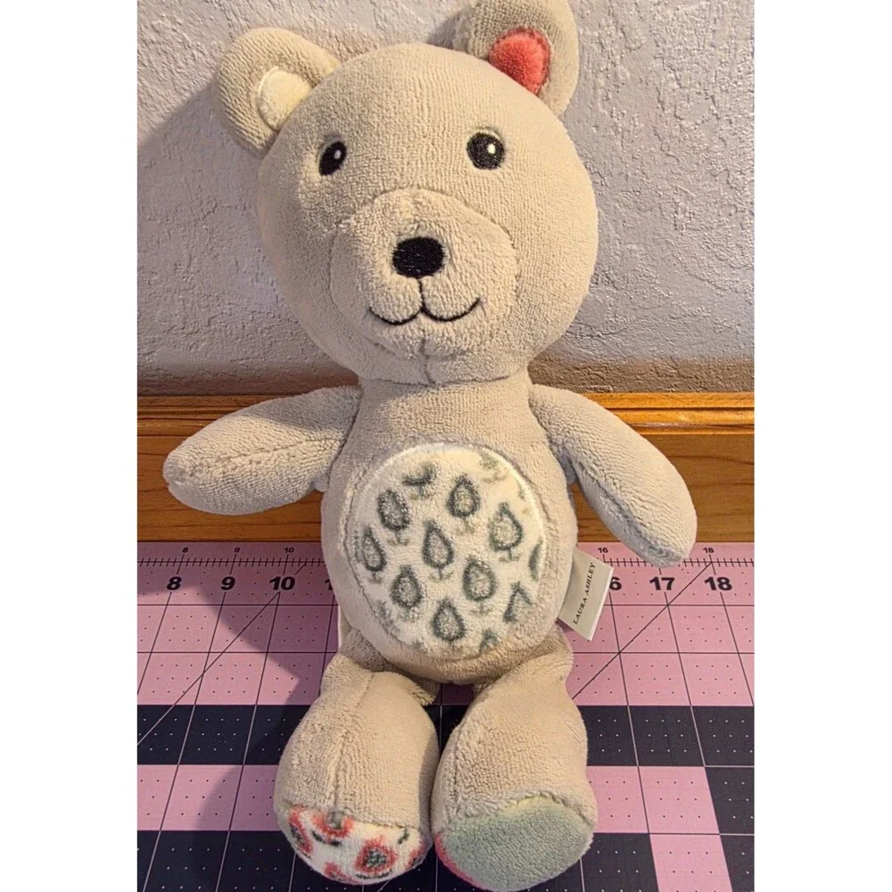 Laura Ashley Gray Bear Plush 12